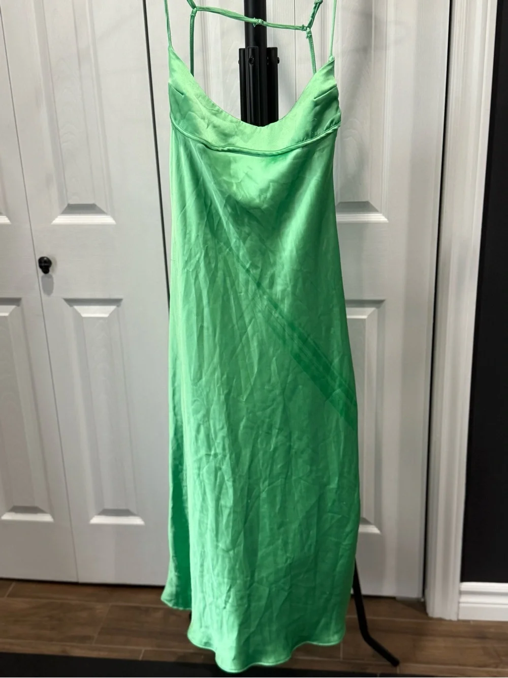 zara green cowl neck dress | Dresses | Zara Satin Slip Midi Xl NA-10.07.25AM